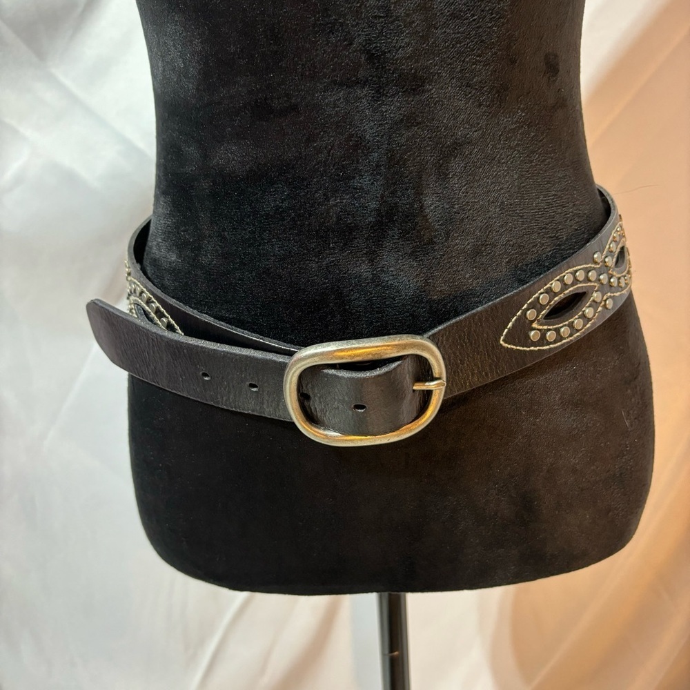 Fossil Leather Belt with Details Size M